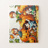 Puzzle Enfants jouant dans un patch Citrouille (Vertical)