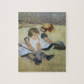 Puzzle Enfants jouant sur la plage par Mary Cassatt (Vertical)