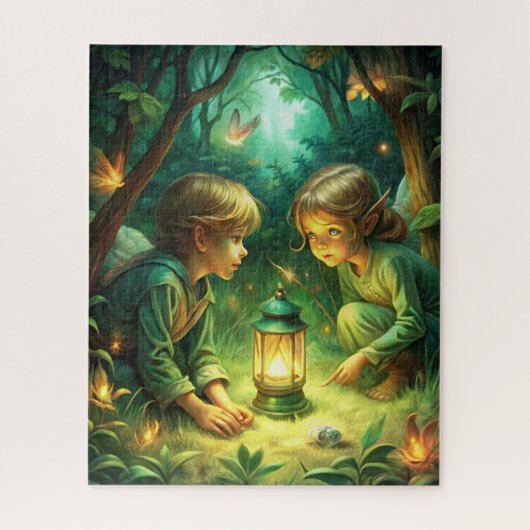 Puzzle Enfants mignons en forêt (Vertical)