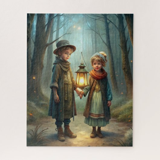 Puzzle Enfants mignons en hiver (Vertical)