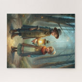 Puzzle Enfants mignons en hiver (Horizontal)