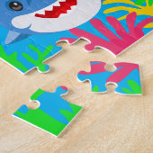 Puzzle Enfants Requin jaune et famille Anniversaire (Côté)
