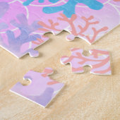 Puzzle enfants requin magique sous le dégradé de l'arc-en (Côté)