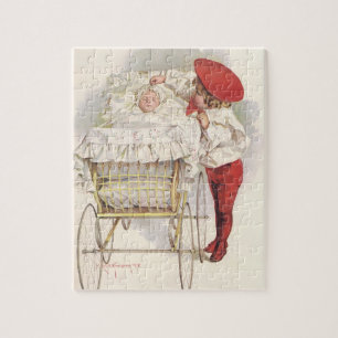 Puzzle Enfants victoriens vintage, enfant et bébé dans un