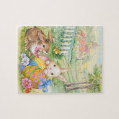 Puzzle Enfants Vintage Bunnies Pâques (Horizontal)