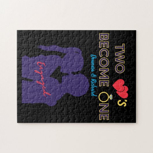 Puzzle Engagé Deux Coeurs Deviennent Un (Horizontal)