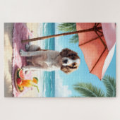 Puzzle English Setter Beach Relax Scene (Horizontal)