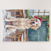 Puzzle English Setter Cozy Classroom Teacher Santa (Horizontal)