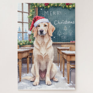 Puzzle English Setter Cozy Classroom Teacher Santa