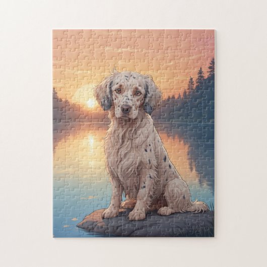 Puzzle English Setter dog (Vertical)
