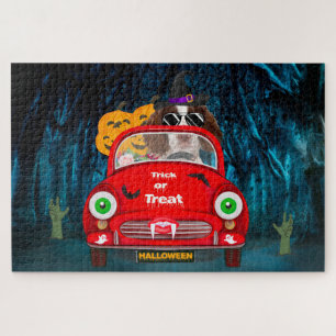 Puzzle English Springer Spaniel chien Voiture Effrayant H
