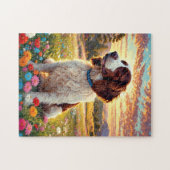Puzzle English Springer Spaniel dog (Horizontal)
