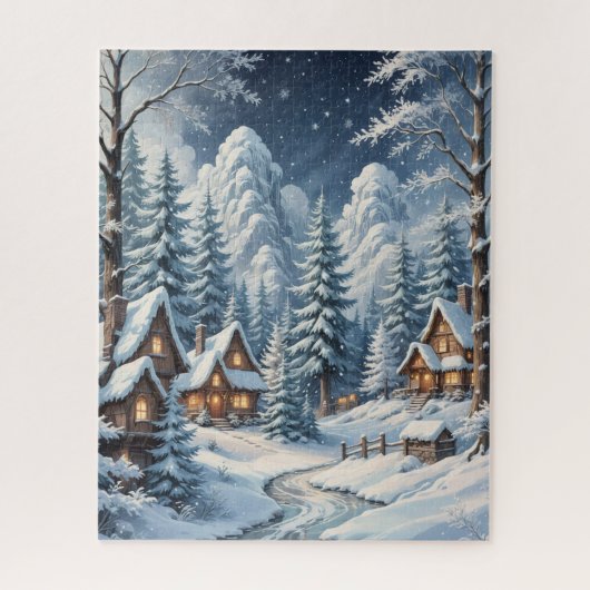 Puzzle Énigme de la cabane d'hiver (Vertical)