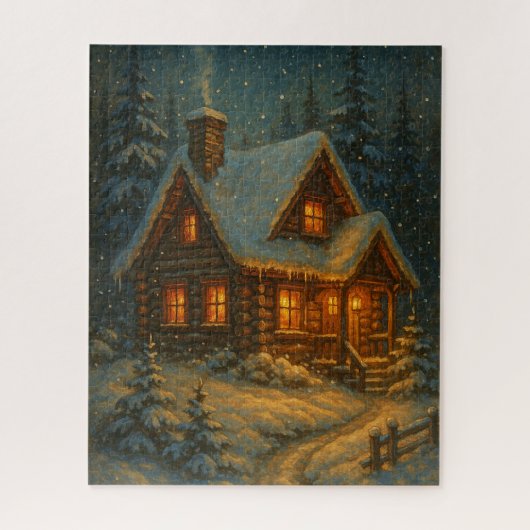 Puzzle Énigme de la cabane d'hiver (Vertical)