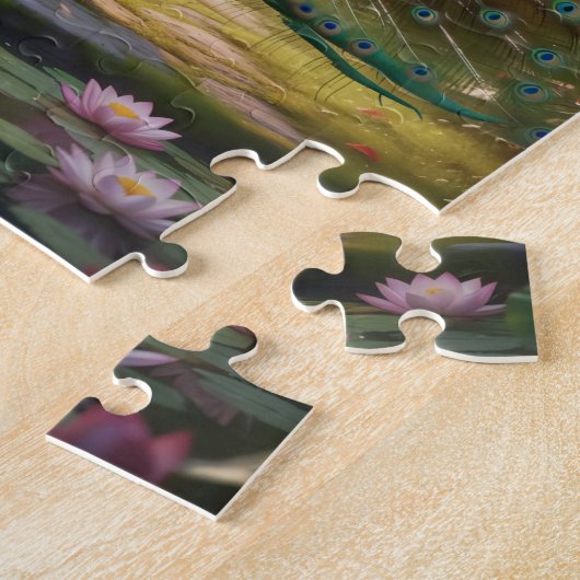 Puzzle Énigme superbe paon (Côté)