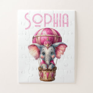 Puzzle Énigmes Florales d'Éléphant Mignon