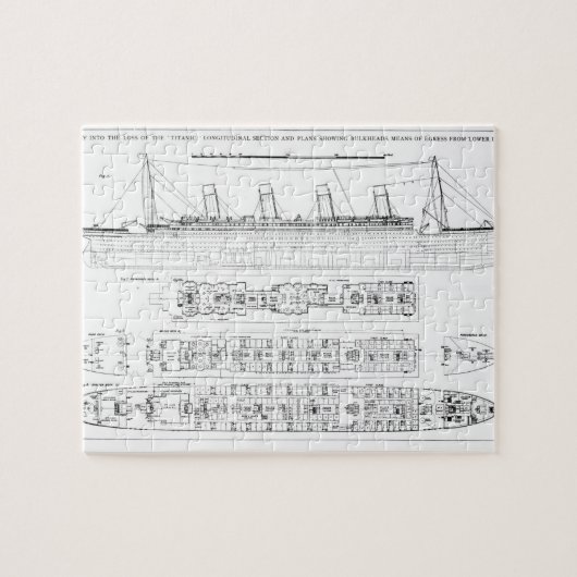 Puzzle Enquête dans la perte de Titanic : Sectio croisé (Horizontal)