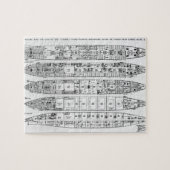 Puzzle Enquête dans la perte de Titanic : Sections (Horizontal)