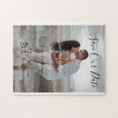 Puzzle Enregistrez la date code QR simple minimal détails (Horizontal)