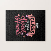 Puzzle Enseignant Ma Classe Est Pleine De Coeurs Doux (Horizontal)