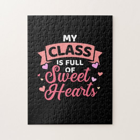 Puzzle Enseignant Ma Classe Est Pleine De Coeurs Doux (Vertical)