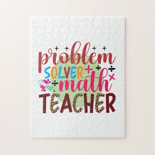 Puzzle Enseignant Problème d'art Solveur Math Enseignant (Vertical)