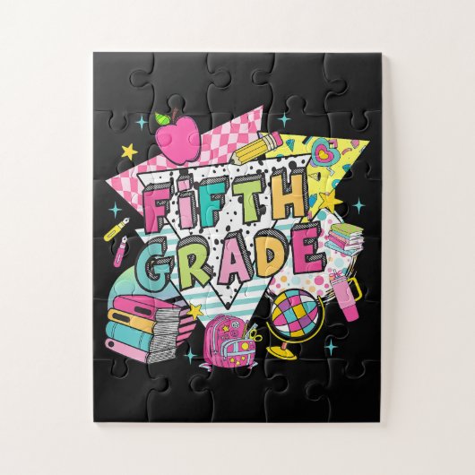 Puzzle Enseignants Élèves Rétro 90 Retour À L'école (Vertical)