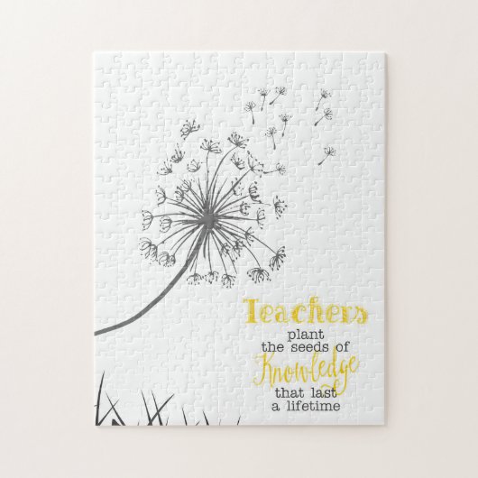 Puzzle Enseignants Plante Les Graines De Connaissances (Vertical)