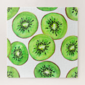 Puzzle Ensemble d'aquarelle aux fruits Kiwi verts (Horizontal)