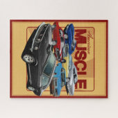 Puzzle Ensemble des voitures de muscle classiques américa (Horizontal)