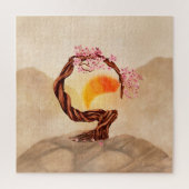 Puzzle Enso Zen Blossoming Sakura Bonsai (Vertical)