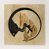 Puzzle Enso Zen Circle Bonsai - Golden Sunrise (Horizontal)