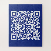 Puzzle Entrer l'URL Généré instantanément Code QR | bleu  (Vertical)