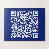 Puzzle Entrer l'URL Généré instantanément Code QR | bleu  (Horizontal)