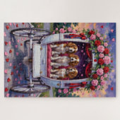 Puzzle Épagneul breton Saint-Valentin (Horizontal)
