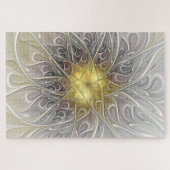 Puzzle Épanouissement avec fleur fractale abstraite moder (Horizontal)