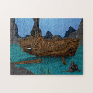 Puzzle Épave sous l'eau