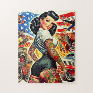Puzzle Épingle américaine tatouée