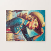 Puzzle Épinglette de Rodéo Vintage (Horizontal)