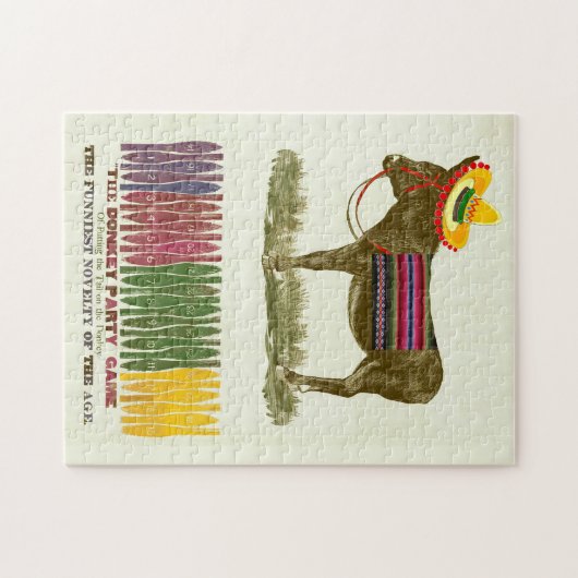 Puzzle Éplucher la queue sur l'âne (Horizontal)