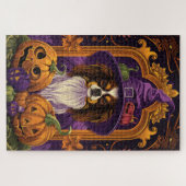 Puzzle Épouvantable chien Spaniel Tibétain Halloween Sorc (Horizontal)