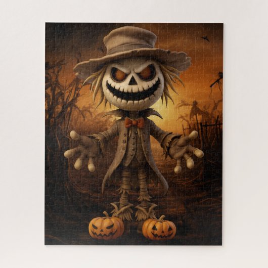 Puzzle Épouvantail d'Halloween (Vertical)