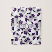 Puzzle équipe blanche violette couleurs filles garçons so (Vertical)