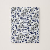 Puzzle équipe bleue gris couleurs filles garçons soccer (Vertical)