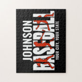 Puzzle Équipe de baseball AJOUTER NOM Champion Joueur de  (Vertical)