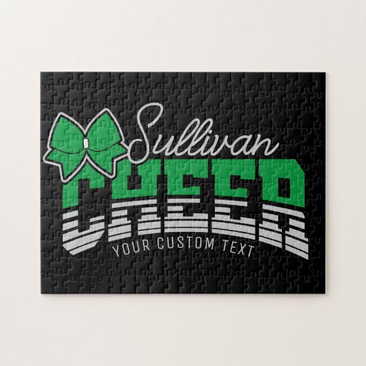 Puzzle Équipe de Cheer AJOUTER NOM École Athlète Cheerlea (Horizontal)