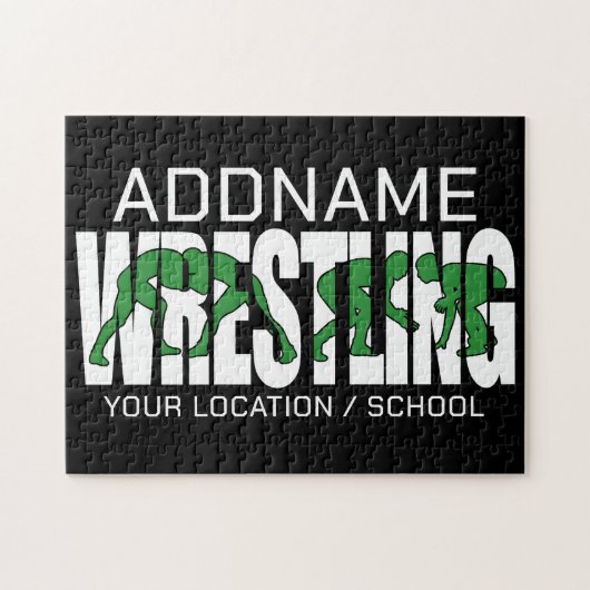 Puzzle Équipe de lutte AJOUTER TEXTE École Varsity Lutteu (Horizontal)