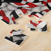 Puzzle équipe de rouge noir couleurs filles volley-ball (Côté)