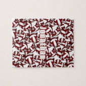 Puzzle équipe de volley-ball blanc marron couleurs garçon (Horizontal)