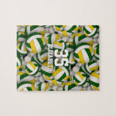 Puzzle équipe d'or vert couleurs filles garçons volley (Horizontal)